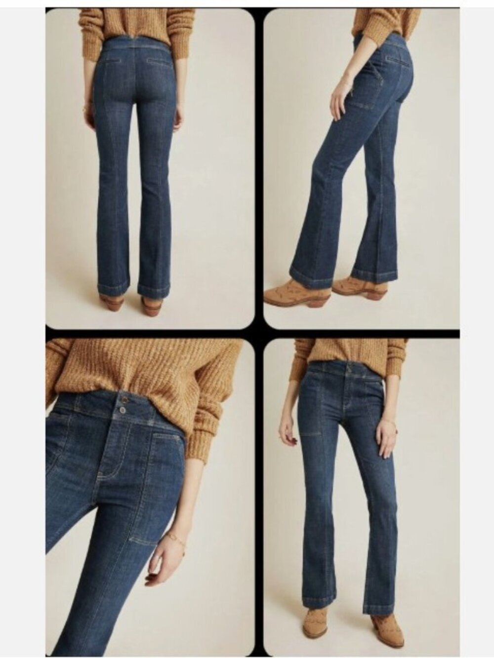 Anthropologie Pilcro High-Rise Utility Bootcut Jeans Size 29 Whiskering
